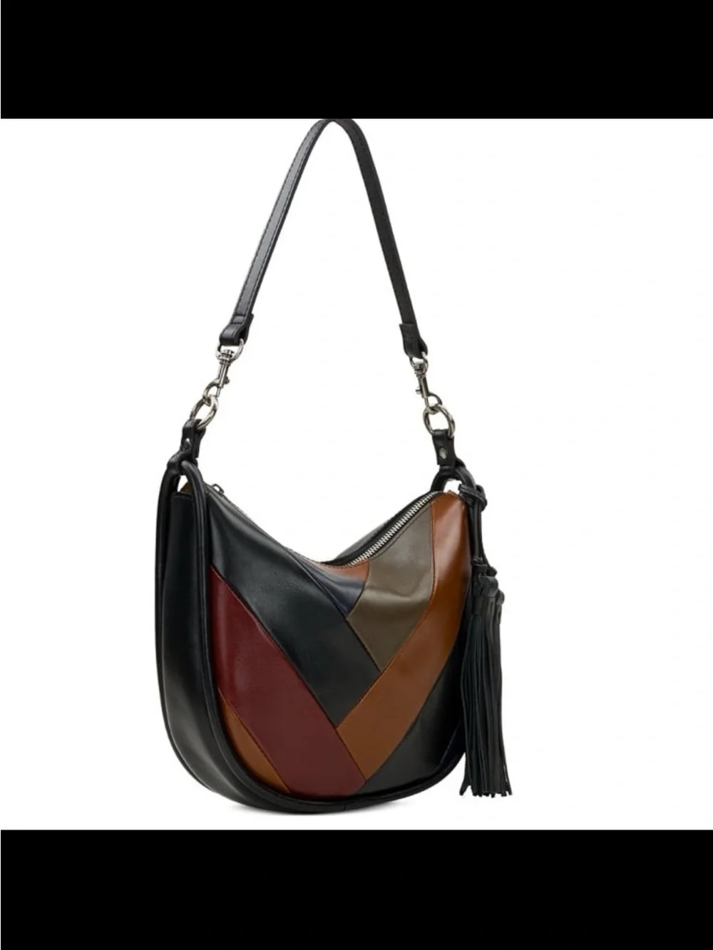 NWT Patricia Nash calanna hobo medium bag black leather